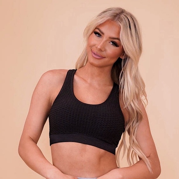 ☃️BOGO50%☃️🆕🖤MONO B: Jacquard & Ribbed Seamless High Waisted Leggings LARGE - Picture 5 of 6